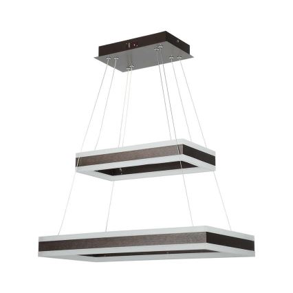 LED ljusreglerad ljuskrona på textilsladd LED/113W/230V 3000K brun