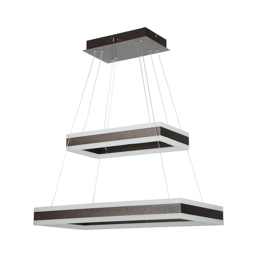 LED ljusreglerad ljuskrona på textilsladd LED/113W/230V 3000K brun