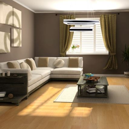 LED ljusreglerad ljuskrona på textilsladd LED/113W/230V 3000K svart