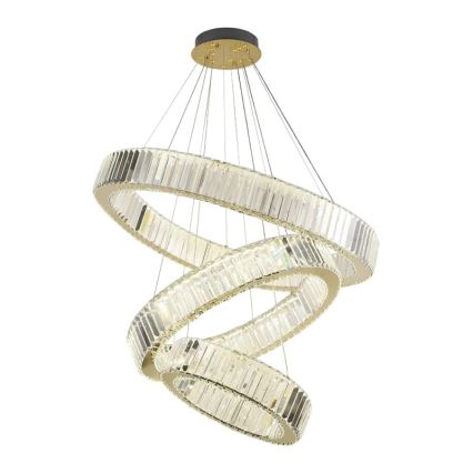 LED Ljusreglerad kristall ljuskrona på snöre LED/115W/230V 3000-6500K krom/guld + fjärrkontroll