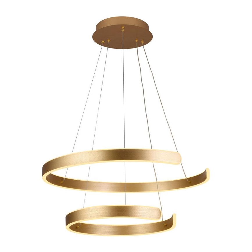 LED ljusreglerad ljuskrona på textilsladd LED/120W/230V 3000-6500K diameter 60 cm + fjärrkontroll
