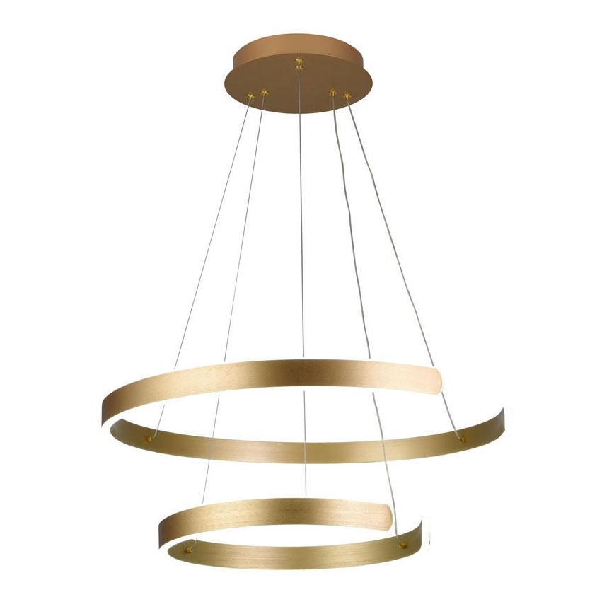 LED ljusreglerad ljuskrona på textilsladd LED/120W/230V 3000-6500K diameter 60 cm + fjärrkontroll