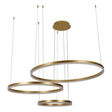 LED ljusreglerad ljuskrona på textilsladd LED/125W/230V 3000-6500K diameter 80 cm + fjärrkontroll