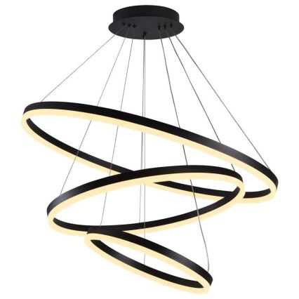 LED ljusreglerad ljuskrona på textilsladd LED/125W/230V 3000-6500K diameter 80 cm + fjärrkontroll