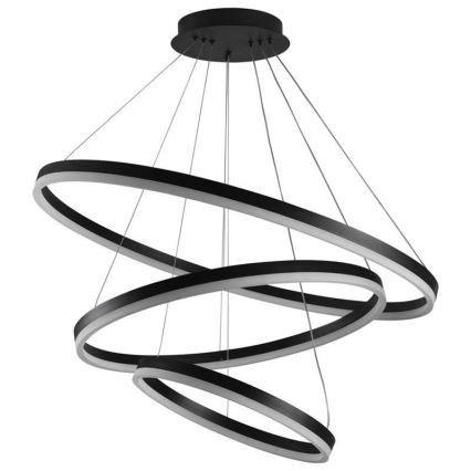 LED ljusreglerad ljuskrona på textilsladd LED/125W/230V 3000-6500K diameter 80 cm + fjärrkontroll