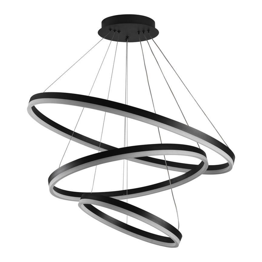 LED ljusreglerad ljuskrona på textilsladd LED/125W/230V 3000-6500K diameter 80 cm + fjärrkontroll