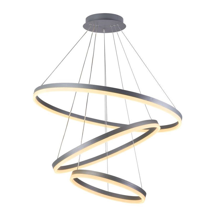 LED ljusreglerad ljuskrona på textilsladd LED/125W/230V 3000-6500K diameter 80 cm + fjärrkontroll
