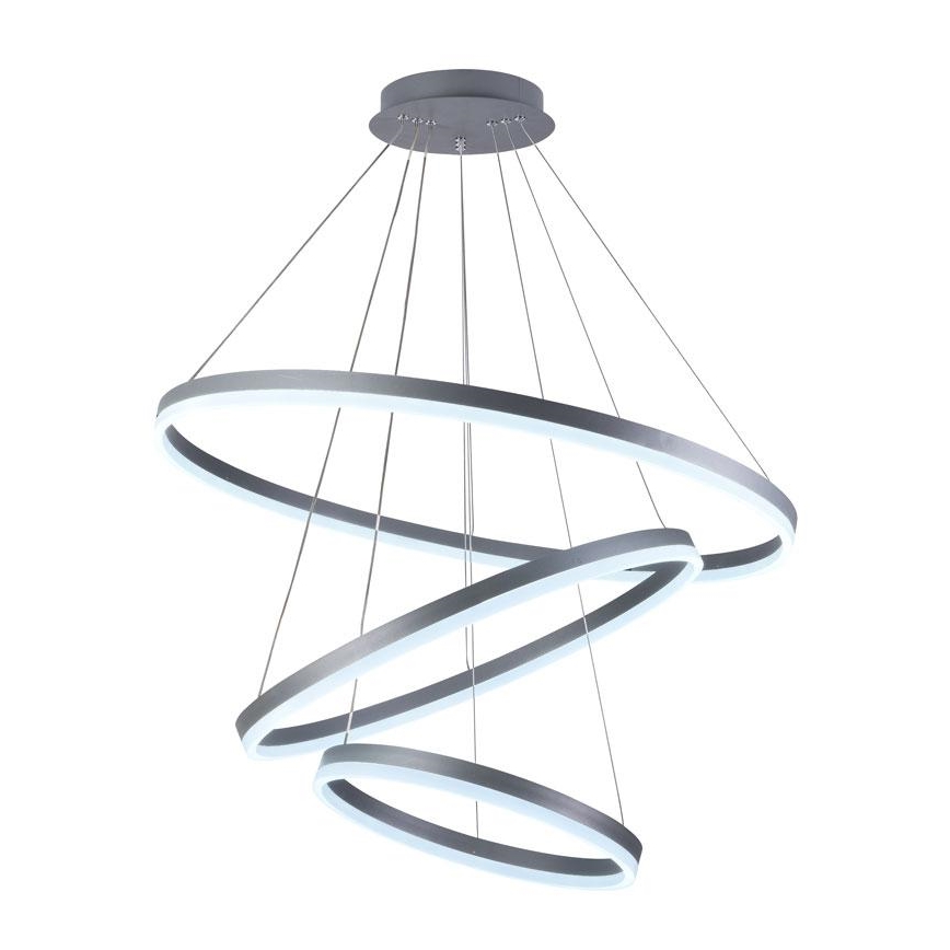 LED ljusreglerad ljuskrona på textilsladd LED/125W/230V 3000-6500K diameter 80 cm + fjärrkontroll