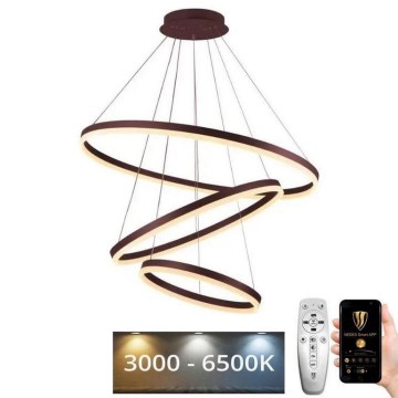 LED ljusreglerad ljuskrona på textilsladd LED/125W/230V 3000-6500K + fjärrkontroll