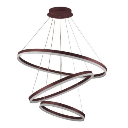 LED ljusreglerad ljuskrona på textilsladd LED/125W/230V 3000-6500K diameter 80 cm + fjärrkontroll