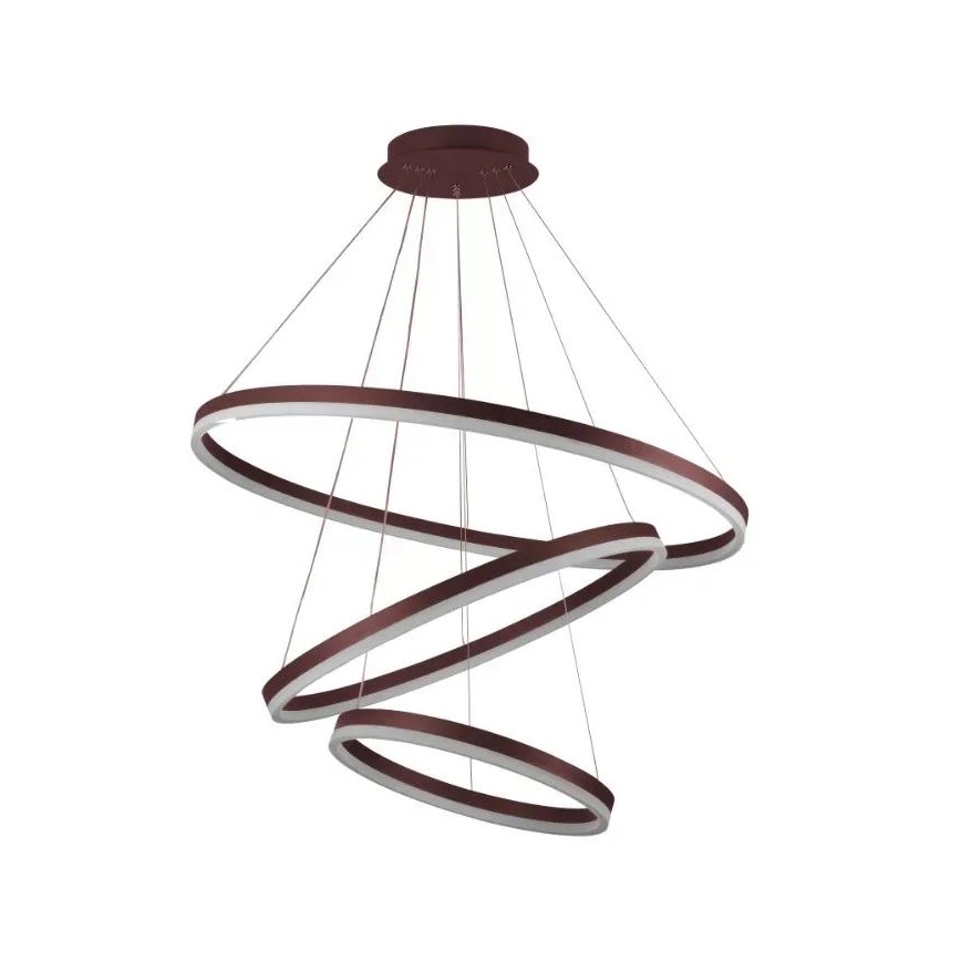 LED ljusreglerad ljuskrona på textilsladd LED/125W/230V 3000-6500K diameter 80 cm + fjärrkontroll