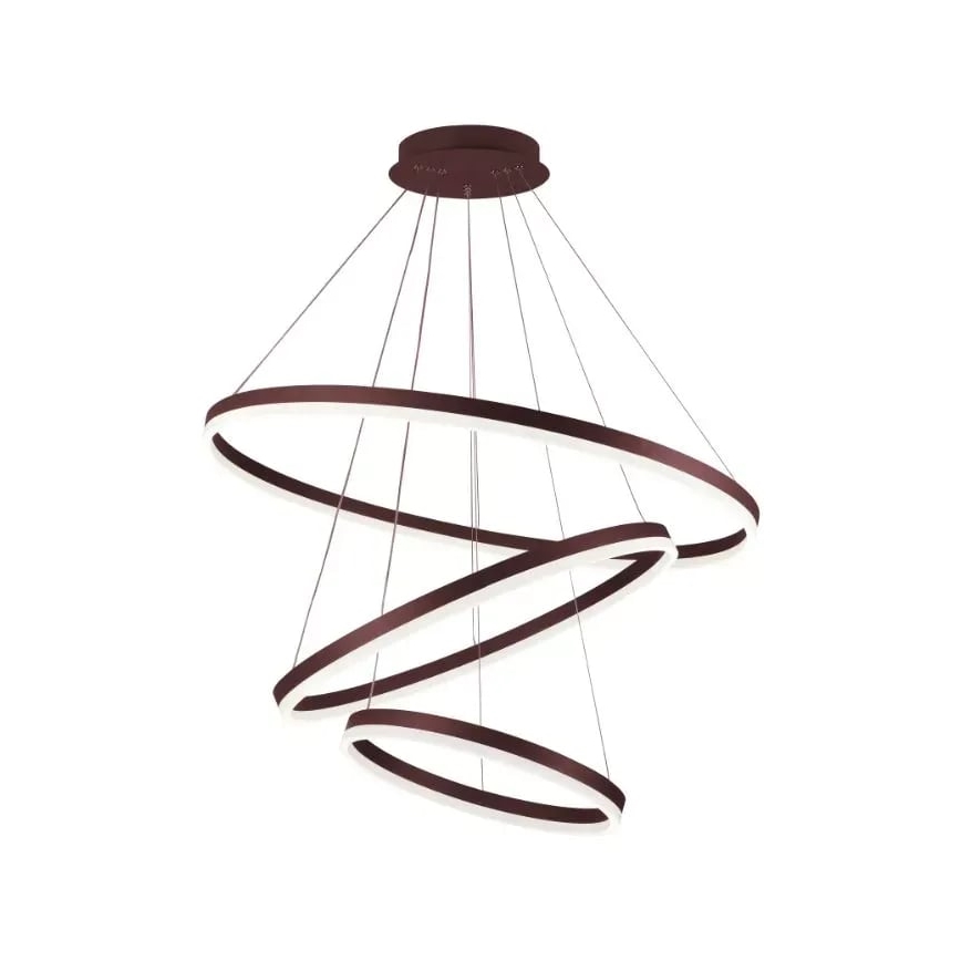 LED ljusreglerad ljuskrona på textilsladd LED/125W/230V 3000-6500K diameter 80 cm + fjärrkontroll