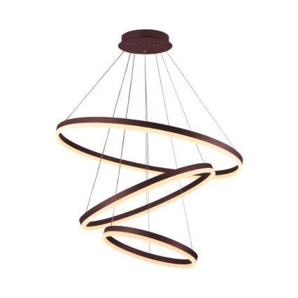 LED ljusreglerad ljuskrona på textilsladd LED/125W/230V 3000-6500K diameter 80 cm + fjärrkontroll