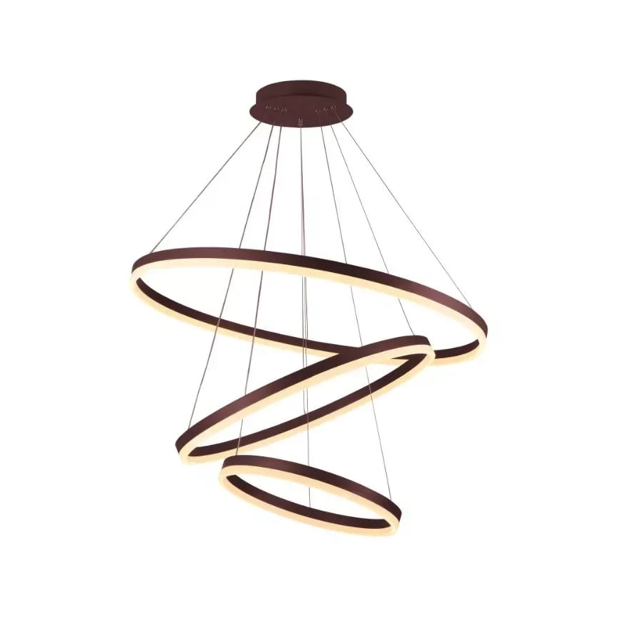 LED ljusreglerad ljuskrona på textilsladd LED/125W/230V 3000-6500K diameter 80 cm + fjärrkontroll