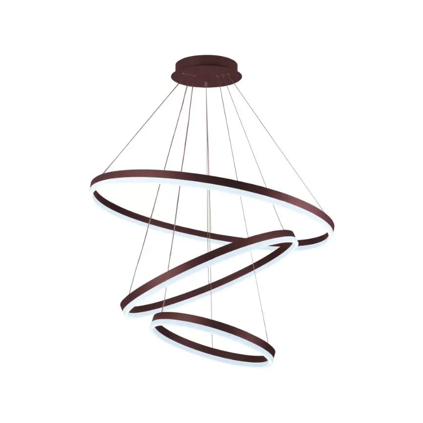 LED ljusreglerad ljuskrona på textilsladd LED/125W/230V 3000-6500K diameter 80 cm + fjärrkontroll