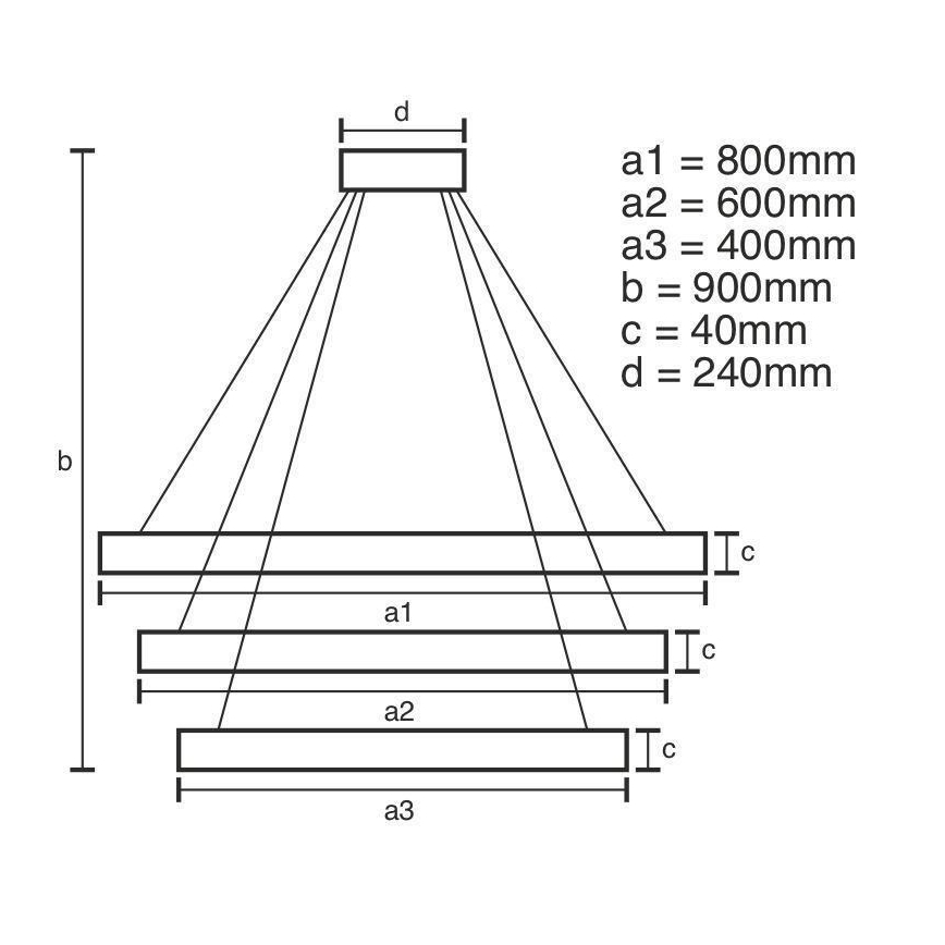 LED ljusreglerad ljuskrona på textilsladd LED/125W/230V 3000-6500K diameter 80 cm + fjärrkontroll