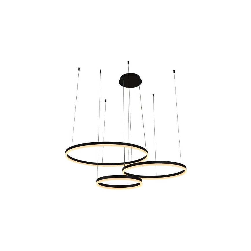 LED ljusreglerad ljuskrona på textilsladd LED/125W/230V 3000-6500K + fjärrkontroll