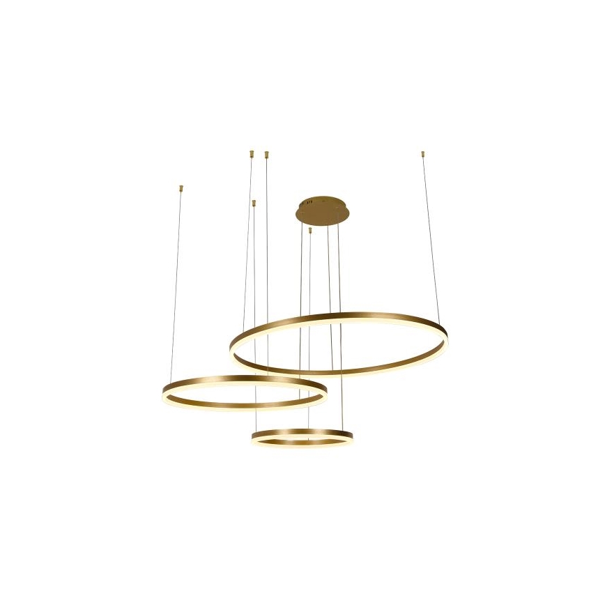 LED ljusreglerad ljuskrona på textilsladd LED/125W/230V 3000-6500K diameter 80 cm + fjärrkontroll