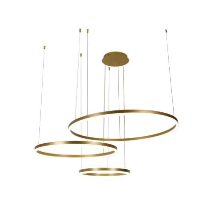 LED ljusreglerad ljuskrona på textilsladd LED/125W/230V 3000-6500K diameter 80 cm + fjärrkontroll