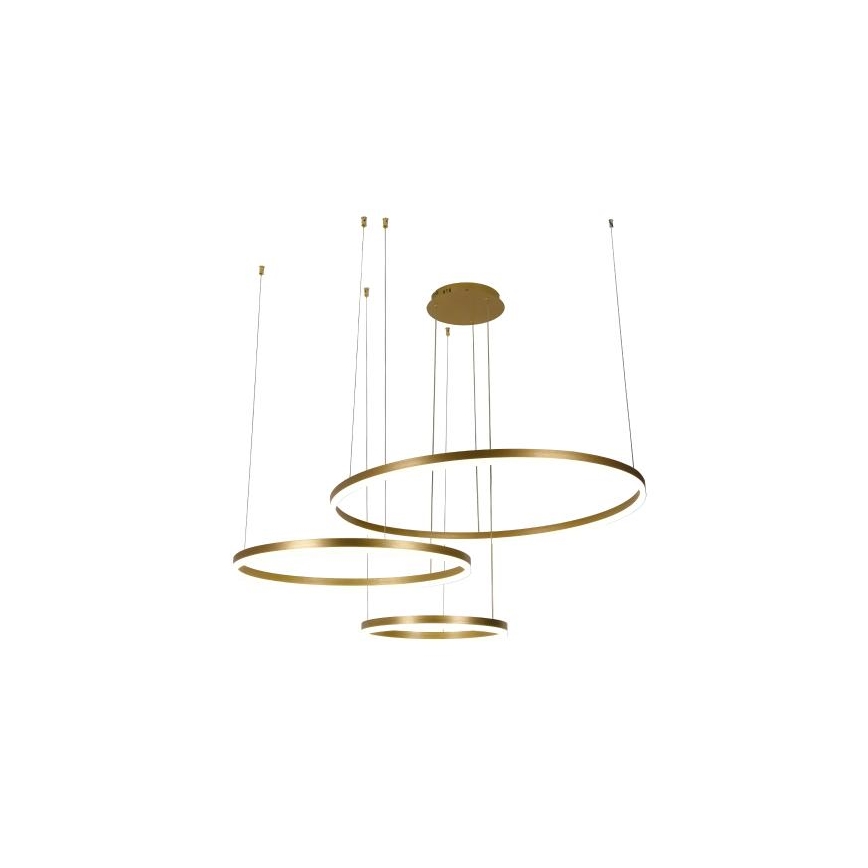 LED ljusreglerad ljuskrona på textilsladd LED/125W/230V 3000-6500K diameter 80 cm + fjärrkontroll