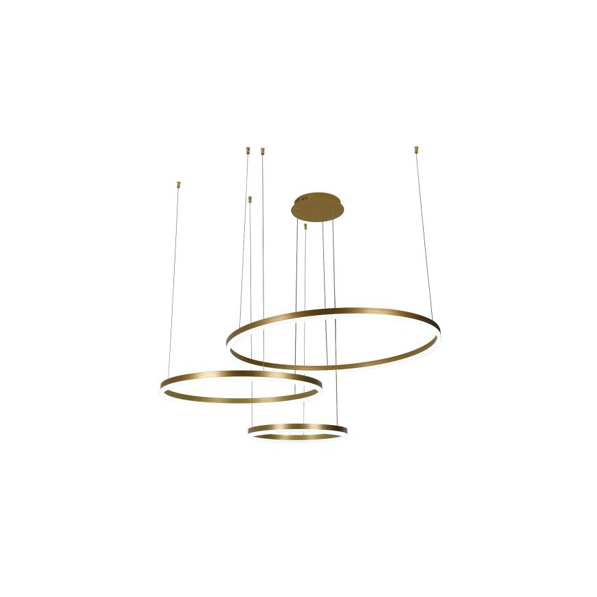 LED ljusreglerad ljuskrona på textilsladd LED/125W/230V 3000-6500K diameter 80 cm + fjärrkontroll