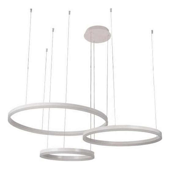 LED ljusreglerad ljuskrona på textilsladd LED/125W/230V 3000-6500K + fjärrkontroll