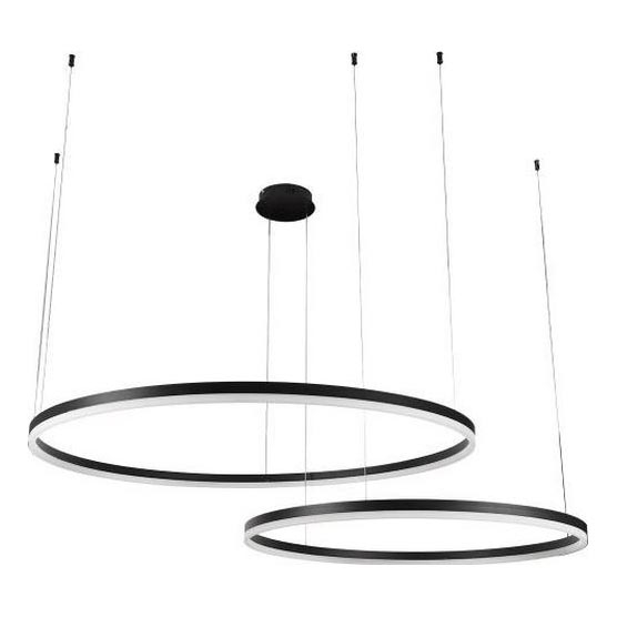 LED ljusreglerad ljuskrona på textilsladd LED/128W/230V 3000-6500K + fjärrkontroll