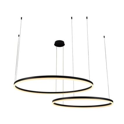 LED ljusreglerad ljuskrona på textilsladd LED/128W/230V 3000-6500K + fjärrkontroll