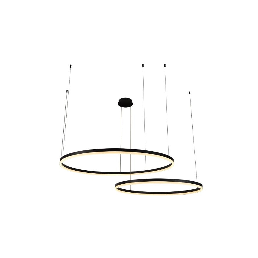 LED ljusreglerad ljuskrona på textilsladd LED/128W/230V 3000-6500K + fjärrkontroll