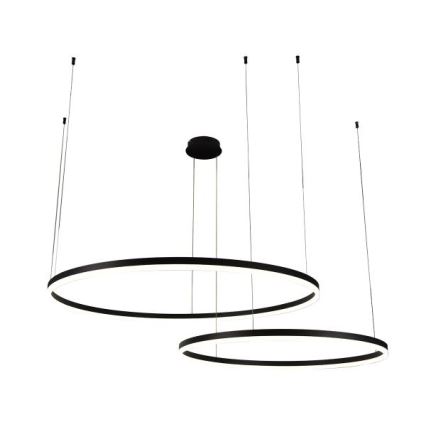 LED ljusreglerad ljuskrona på textilsladd LED/128W/230V 3000-6500K + fjärrkontroll