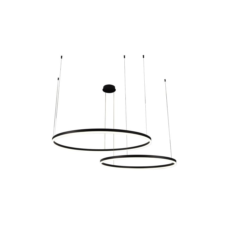 LED ljusreglerad ljuskrona på textilsladd LED/128W/230V 3000-6500K + fjärrkontroll