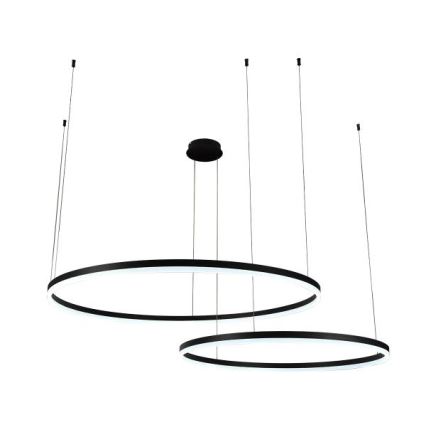 LED ljusreglerad ljuskrona på textilsladd LED/128W/230V 3000-6500K + fjärrkontroll
