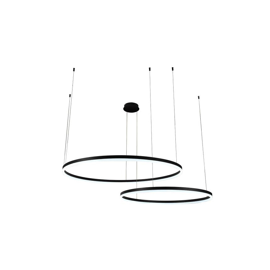 LED ljusreglerad ljuskrona på textilsladd LED/128W/230V 3000-6500K + fjärrkontroll