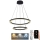 LED ljusreglerad ljuskrona på textilsladd LED/130W/230V 3000-6500K + fjärrkontroll
