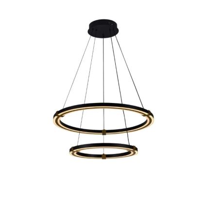 LED ljusreglerad ljuskrona på textilsladd LED/130W/230V 3000-6500K + fjärrkontroll