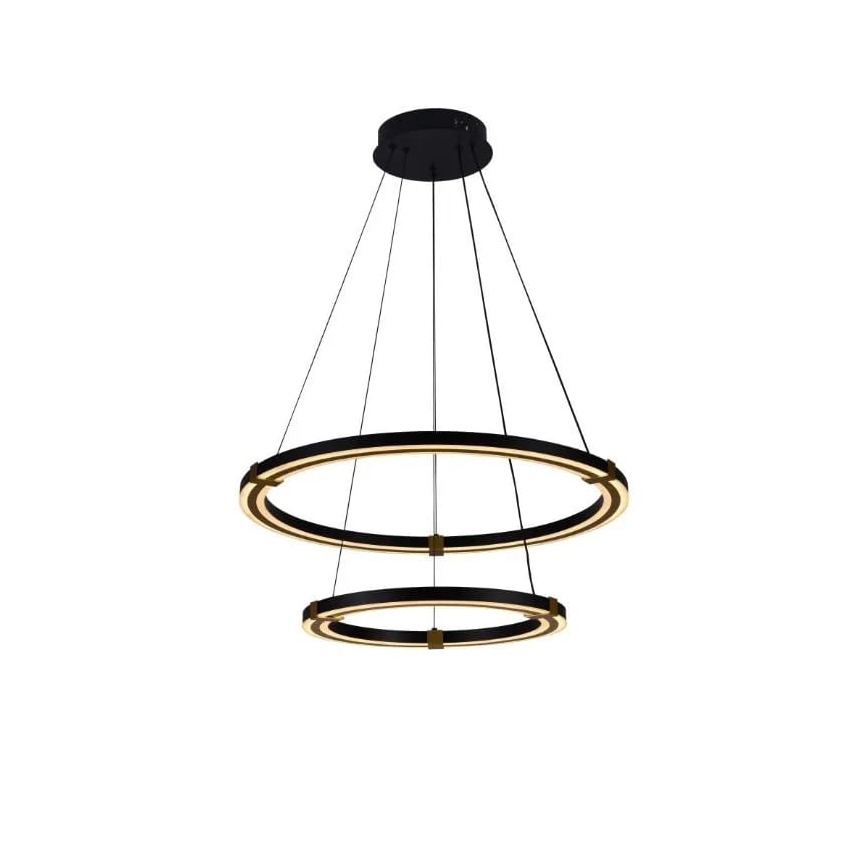 LED ljusreglerad ljuskrona på textilsladd LED/130W/230V 3000-6500K + fjärrkontroll