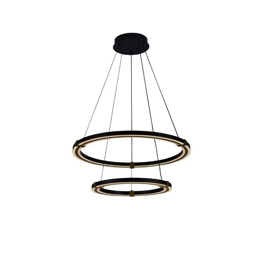 LED ljusreglerad ljuskrona på textilsladd LED/130W/230V 3000-6500K + fjärrkontroll