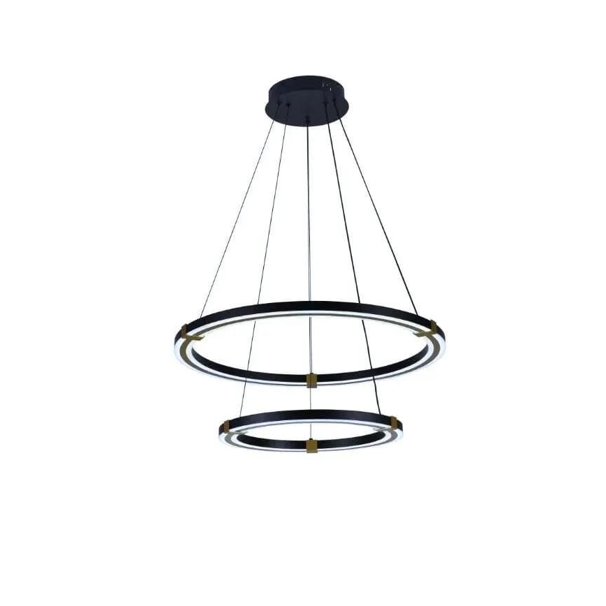 LED ljusreglerad ljuskrona på textilsladd LED/130W/230V 3000-6500K + fjärrkontroll
