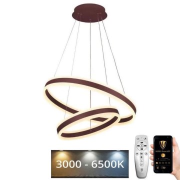 LED ljusreglerad ljuskrona på textilsladd LED/135W/230V 3000-6500K + fjärrkontroll