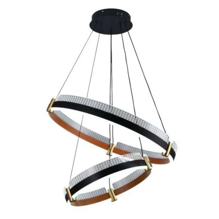 LED ljusreglerad ljuskrona på textilsladd LED/140W/230V 3000-6500K diameter 60 cm + fjärrkontroll