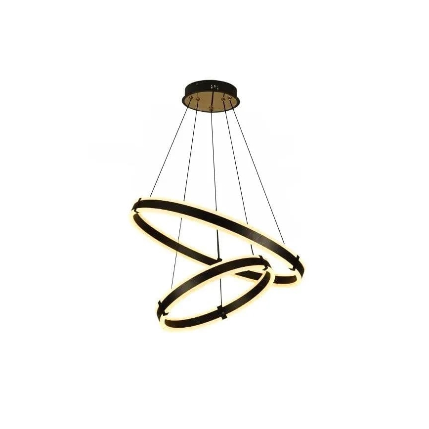 LED ljusreglerad ljuskrona på textilsladd LED/140W/230V 3000-6500K + fjärrkontroll
