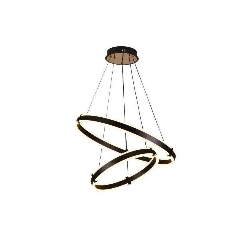 LED ljusreglerad ljuskrona på textilsladd LED/140W/230V 3000-6500K + fjärrkontroll