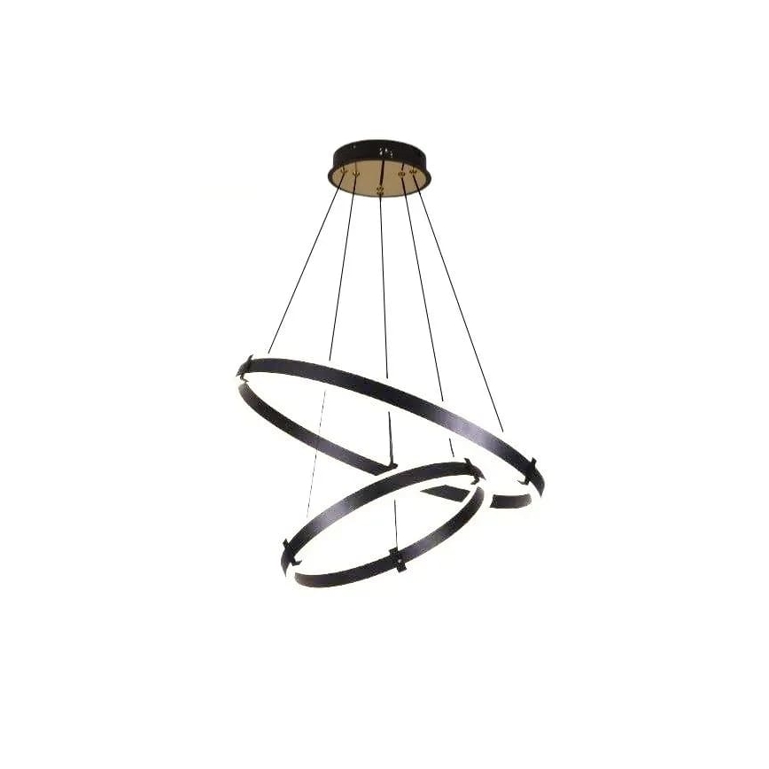 LED ljusreglerad ljuskrona på textilsladd LED/140W/230V 3000-6500K + fjärrkontroll