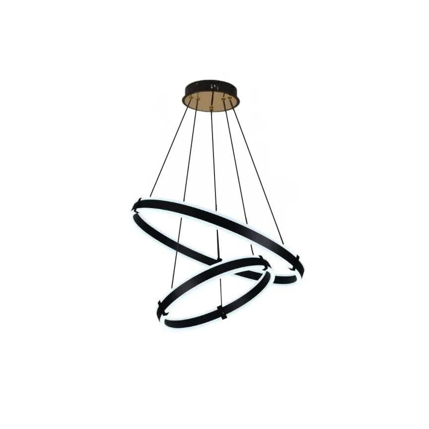 LED ljusreglerad ljuskrona på textilsladd LED/140W/230V 3000-6500K + fjärrkontroll
