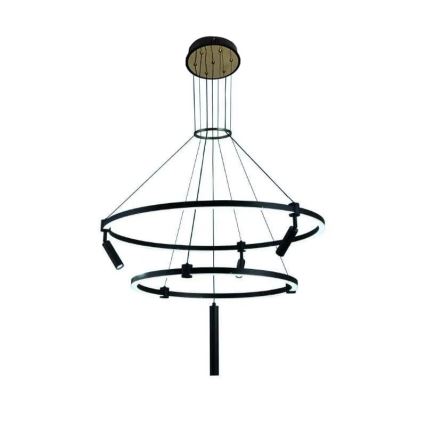 LED ljusreglerad ljuskrona på textilsladd LED/140W/230V 3000-6500K + fjärrkontroll