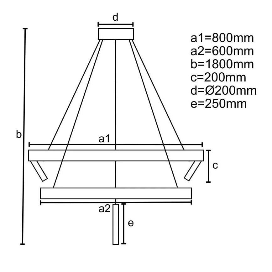LED ljusreglerad ljuskrona på textilsladd LED/140W/230V 3000-6500K + fjärrkontroll