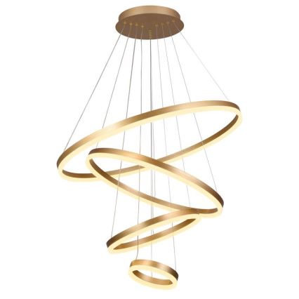 LED ljusreglerad ljuskrona på textilsladd LED/165W/230V 3000-6500K diameter 80 cm + fjärrkontroll