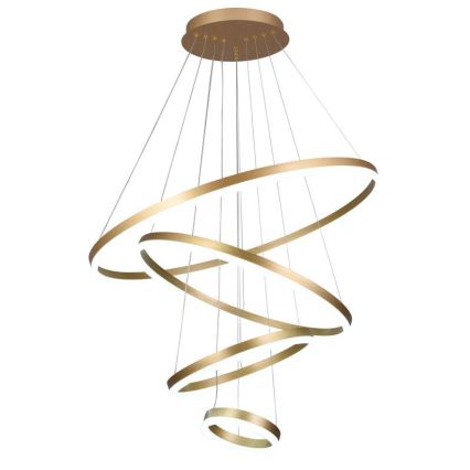 LED ljusreglerad ljuskrona på textilsladd LED/165W/230V 3000-6500K diameter 80 cm + fjärrkontroll