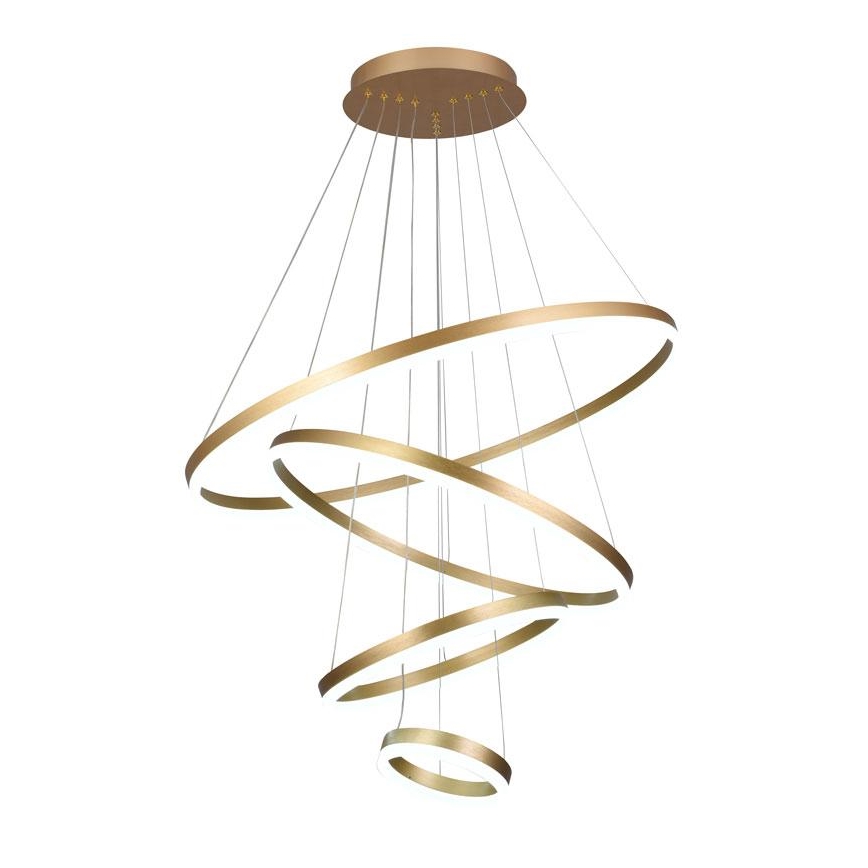LED ljusreglerad ljuskrona på textilsladd LED/165W/230V 3000-6500K diameter 80 cm + fjärrkontroll