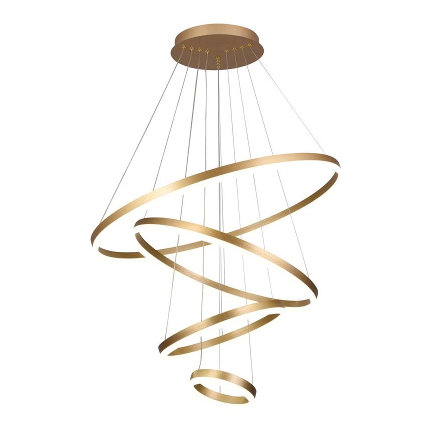 LED ljusreglerad ljuskrona på textilsladd LED/165W/230V 3000-6500K diameter 80 cm + fjärrkontroll
